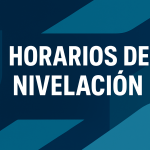 HORARIOS DE NIVELACIÓN