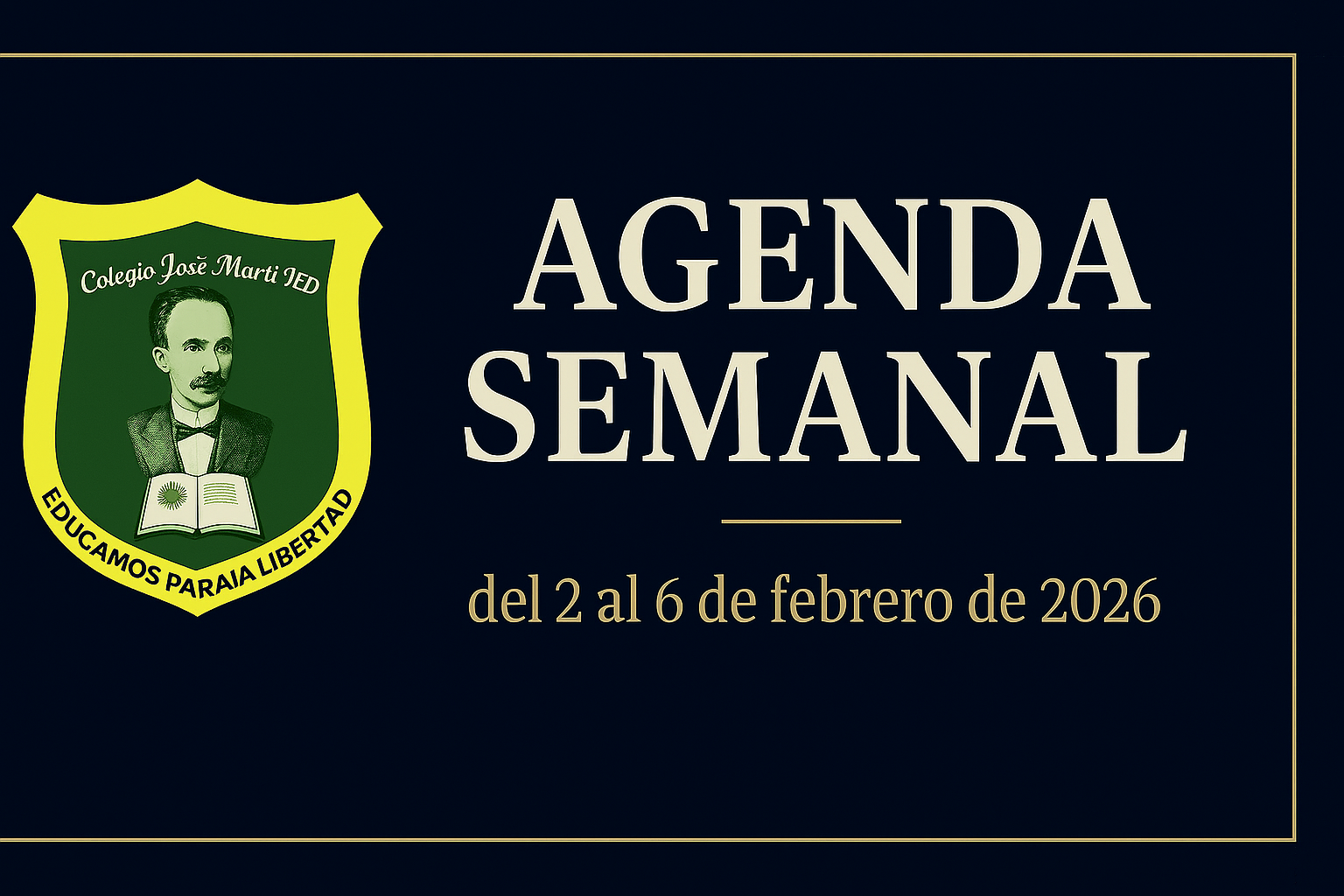 AGENDA SEMANAL - del 2 al 6 de febrero de 2026